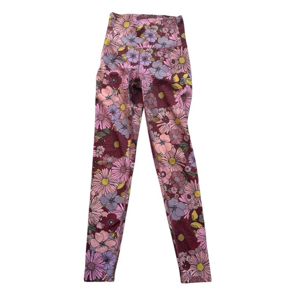 Beach Riot Sport Piper Leggings Marsala Floral size Small - Picture 2 of 10